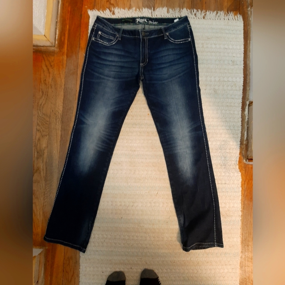 Rock woman's jeans